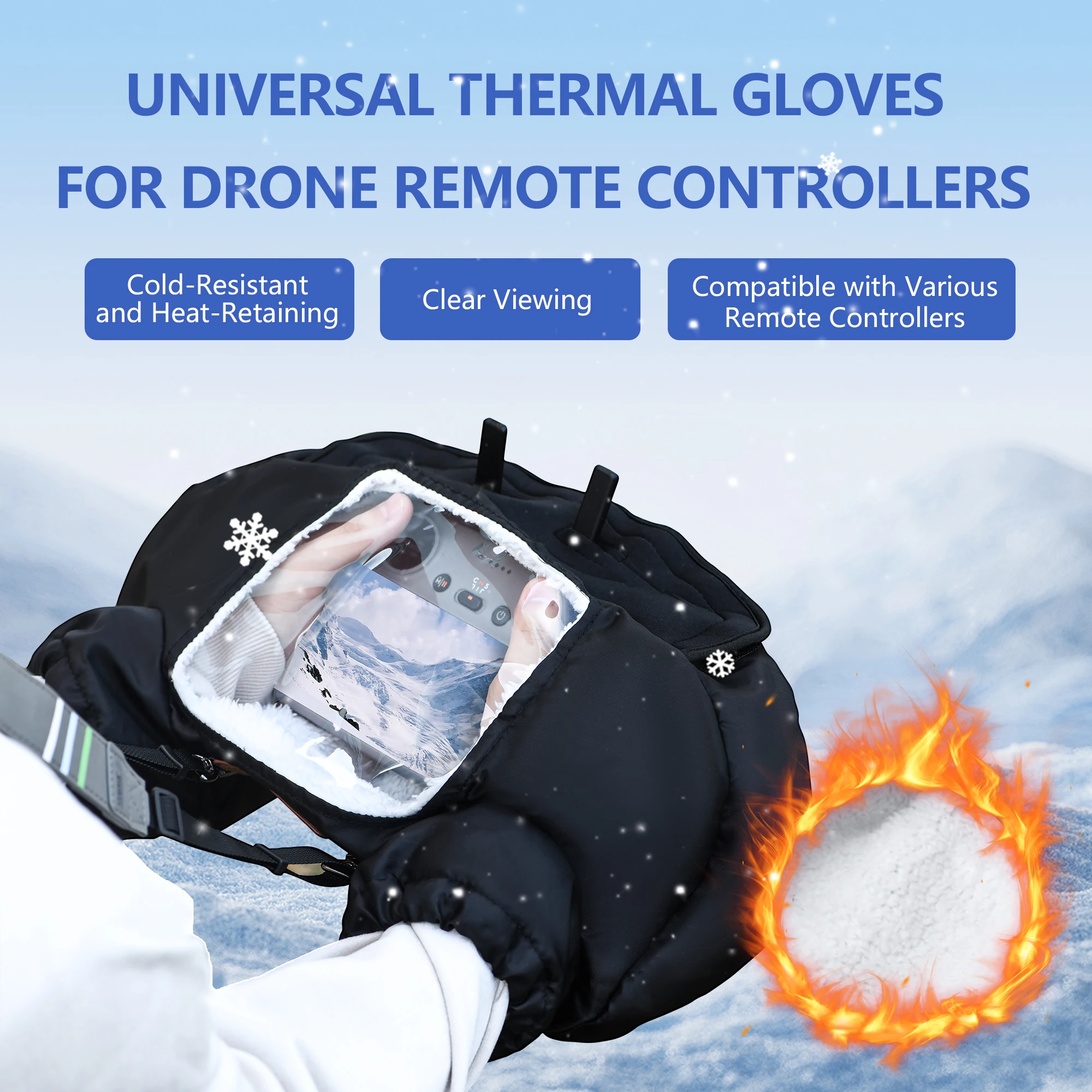 Dji Drone Mini 3 - Guantes Cálidos de Invierno para Vuelo